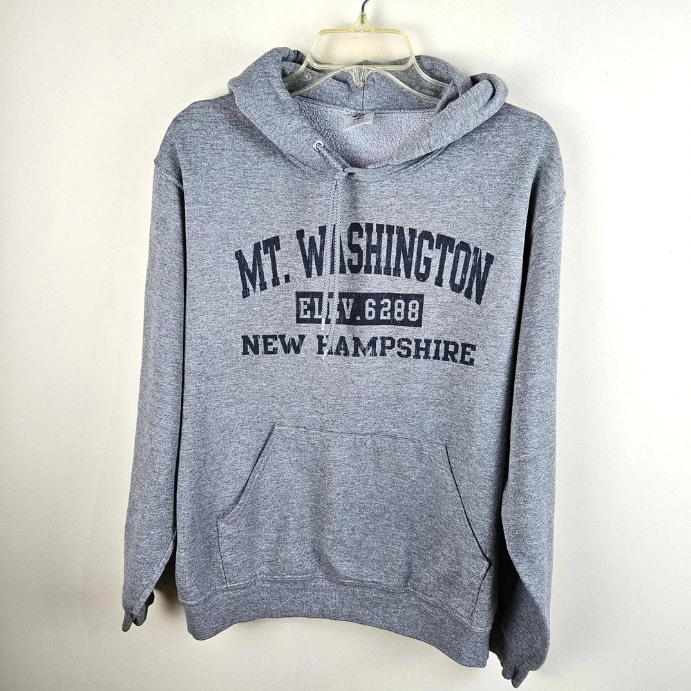 Vintage Jerzees NuBlend Mt Washington Hoodie Men’s Medium Unisex Heather Gray